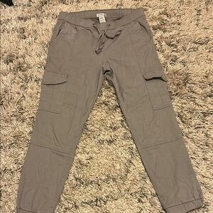 Sincerely Jules Gray Cargo Pants Relaxed Fit